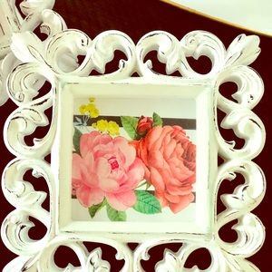 Two shabby chic candle stands